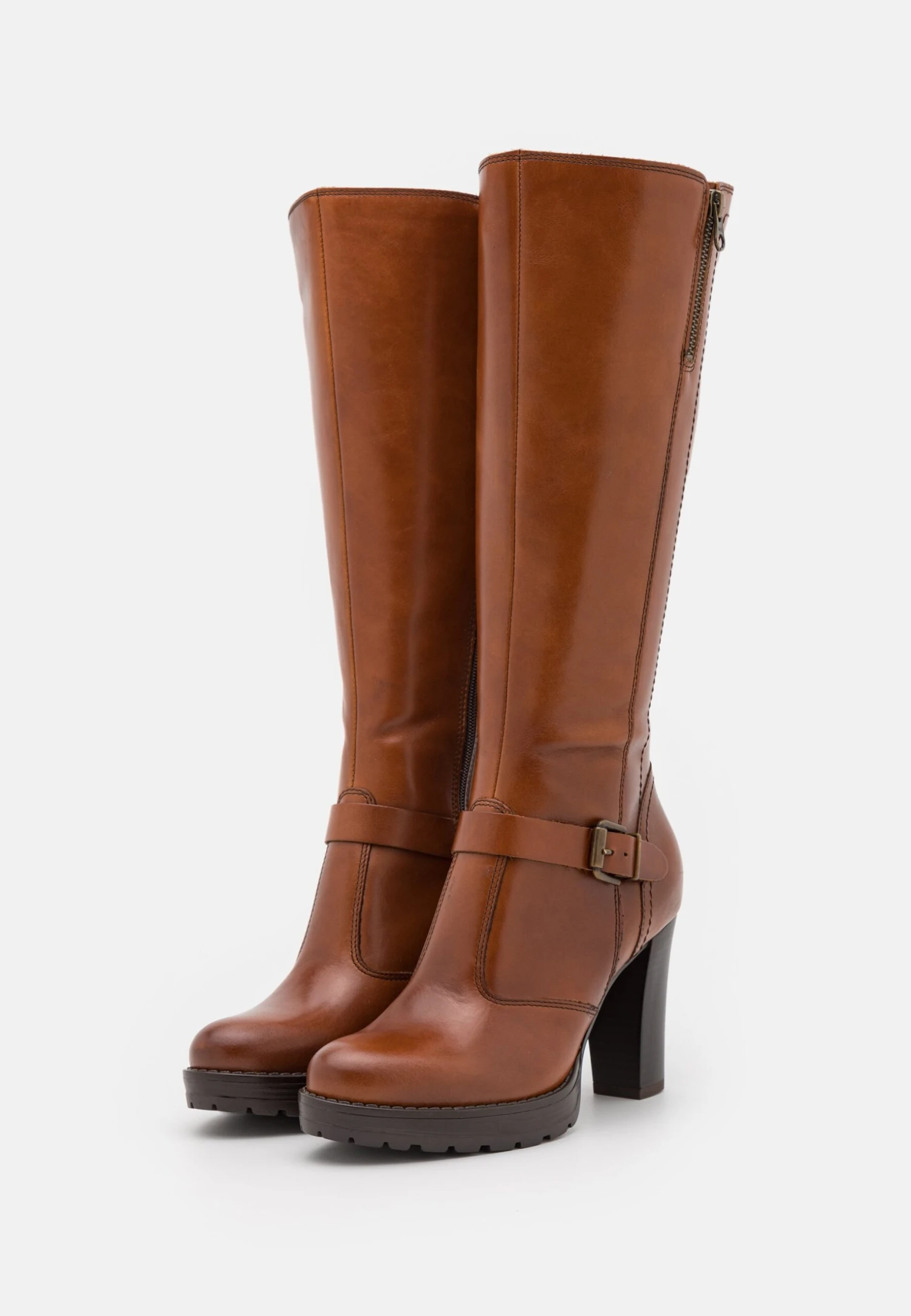 Pier One Leather - Bottes À Talons Hauts - Cognac – Image 3
