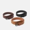 Pier One 3 Pack Unisex - Ceinture - Black/Brown/Cognac