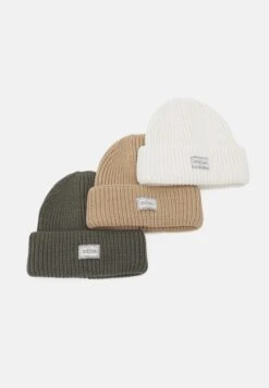 Pier One Unisex 3 Pack - Bonnet - Beige/Green/White