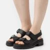 Pier One Leather - Sandales - Black