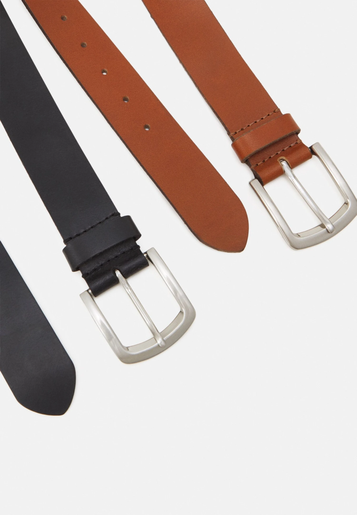 Pier One Leather 2 Pack - Ceinture - Cognac/Black – Image 2