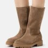 Pier One Leather Winter Boot - Bottes - Taupe