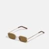 Pier One Unisex - Lunettes De Soleil - Gold-Coloured/Brown