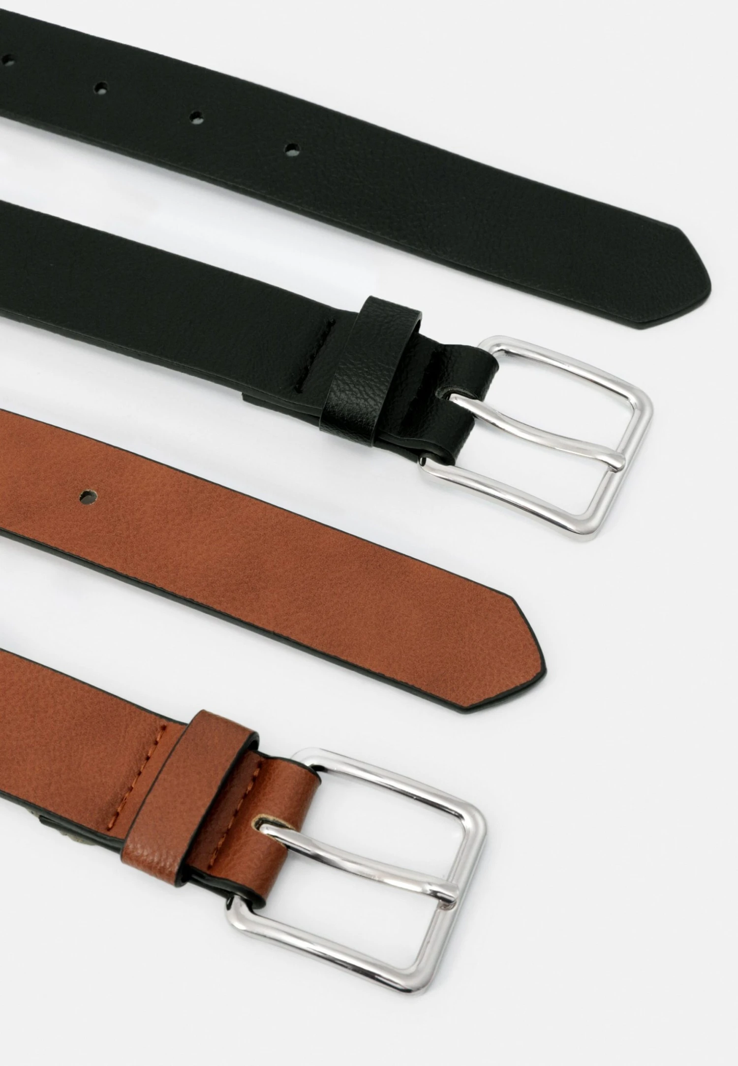 Pier One 2 Pack - Ceinture - 802 - Black_708 - Cognac – Image 2