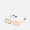 Pier One Unisex - Lunettes De Soleil - Silver-Coloured, Orange