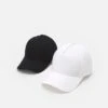 Pier One Unisex 2 Pack - Casquette - Black/White