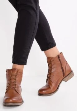 Pier One Bottines À Lacets - Brandy