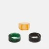 Pier One 3 Pack - Bague - Black/Green/Orange