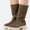 Pier One Leather Winter Boot - Bottes - Khaki