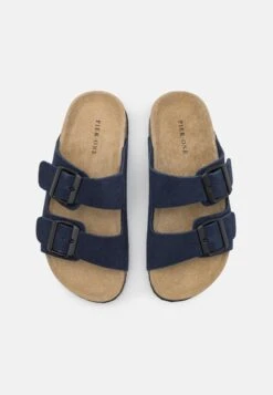 Pier One Leather Unisex - Chaussons - Dark Blue -Pier One Soldes Magasin feb43abb471d45779a9fed9dbe6c4c2c